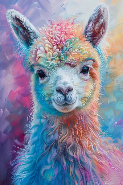 Rainbow Soft - Alpaca in Pastel Splendour - Rainbow by Eva Lee