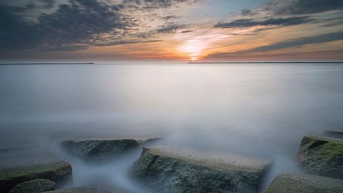Dromerige zonsondergang
