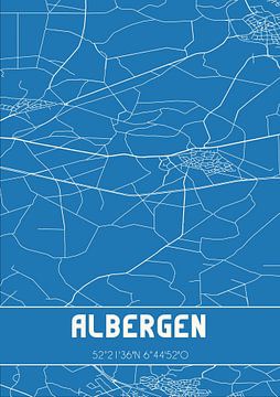 Blauwdruk | Landkaart | Albergen (Overijssel) van Rezona