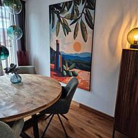 Photo de nos clients: Scène méditerranéenne avec olives et coucher de soleil par Pixelbull Design, sur artframe