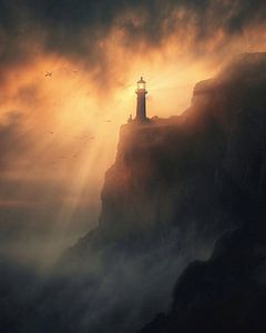 Leuchtturm im Nebel