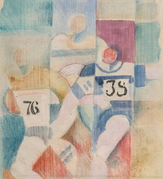 Study for &#039;Les Coureurs&#039; (1924-26) by Robert Delaunay by Peter Balan