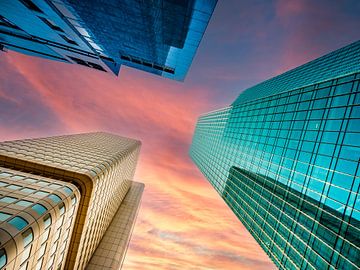 Coucher de soleil avec skyline sur Mustafa Kurnaz