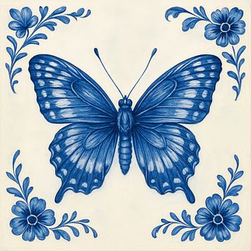 Delfter Blau Schmetterling von Marijke Trienekens
