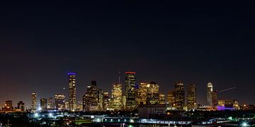 Houston skyline. by Jaap van den Berg