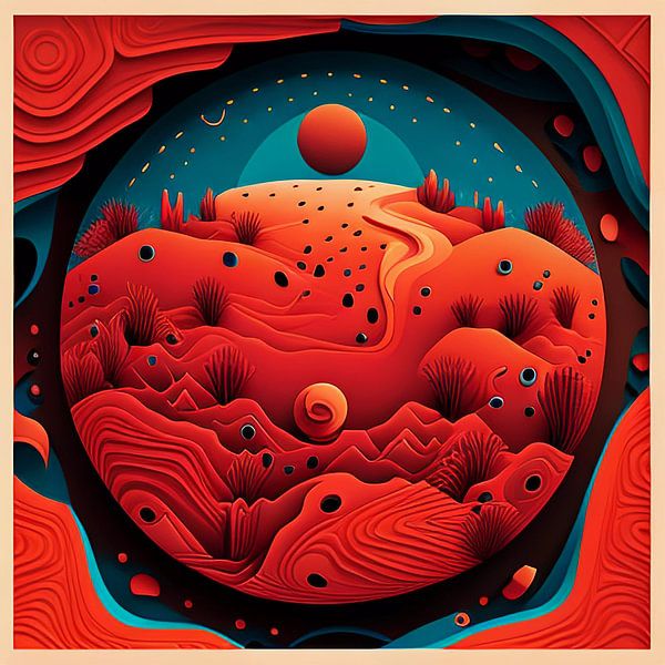 Solar dune landscape by Vythryd Arts