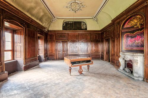 Vleugelpiano in het kasteel