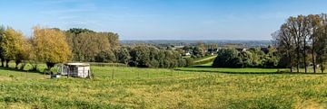 Wide panorama i the Flemish Ardennes by Werner Lerooy