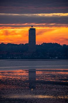 Brandaris tijdens een mooie zonsondergang