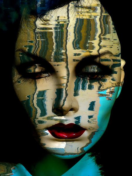 La femme avec le reflet de l'eau par Gabi Hampe