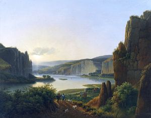 Abendstimmung über dem Rhonetal, um 1840
