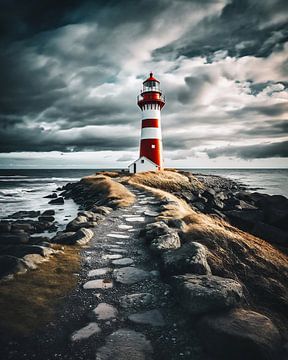Leuchtturm an der Nordsee von fernlichtsicht