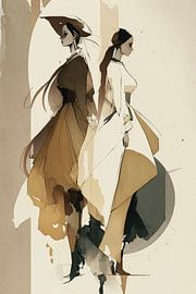 Abstrakte Kunst von 2 Frauen