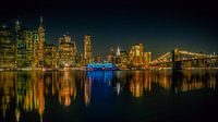 new york @ night with brooklynbridge