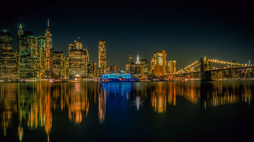 new york @ night with brooklynbridge by Joey Van Hengel