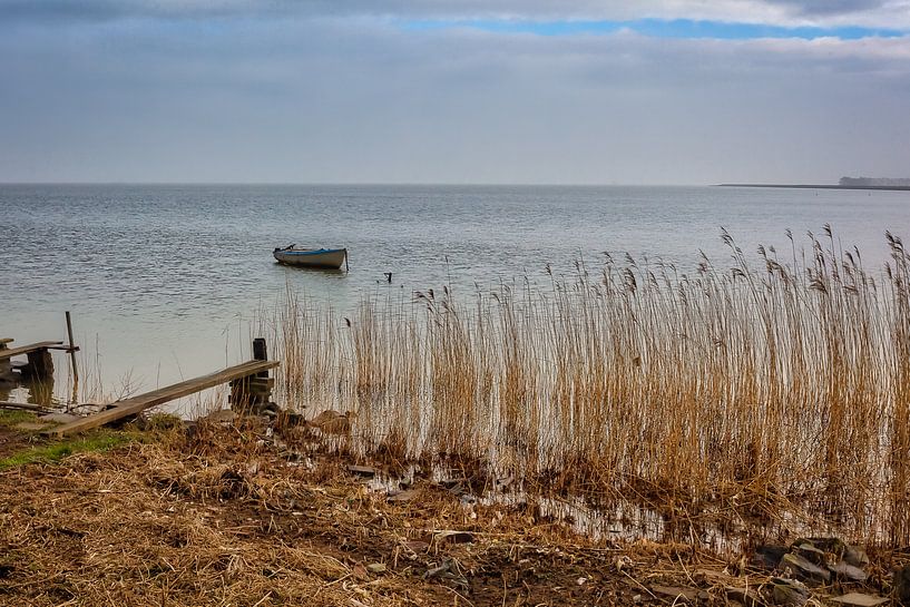 Marken, bateau Markermeer pour collier de roseau. par Twan van den Hombergh