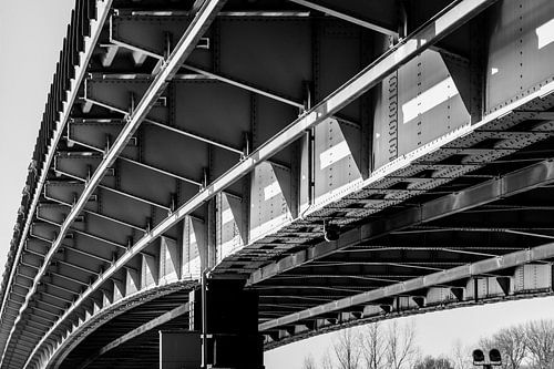 John Frost bridge over river Rhine in Arnhem