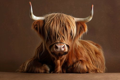 Schotse hooglander met rustgevende blik