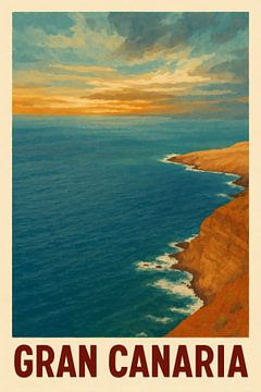 GRAN CANARIA - Cliffs in the light of the golden hour
