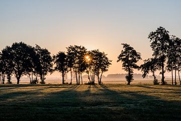 Sonnenuntergang Groningen Landschaft von Karen Velleman