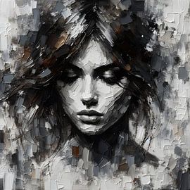 Portrait Öl Braun von FoXo Art