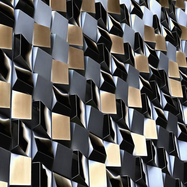 Abstract kubussen III van Maurice Dawson