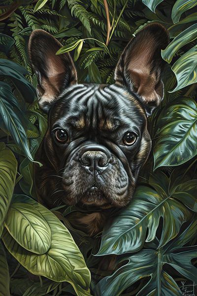 Bulldogge Realistisch von Wunderbare Kunst