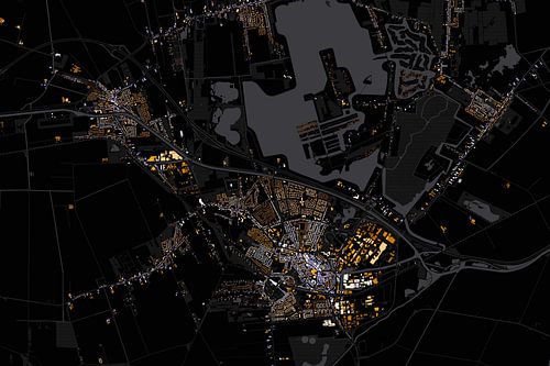 Kaart van Winschoten abstract