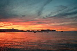 Sunset on Elba with a view of the sea & by boat by Leo Schindzielorz