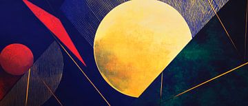 Harmonie de couleurs géométriques avec le clair de lune sur Poster Art Shop