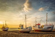 Fishing boats on the beach in Løkken, Denmark by Truus Nijland thumbnail