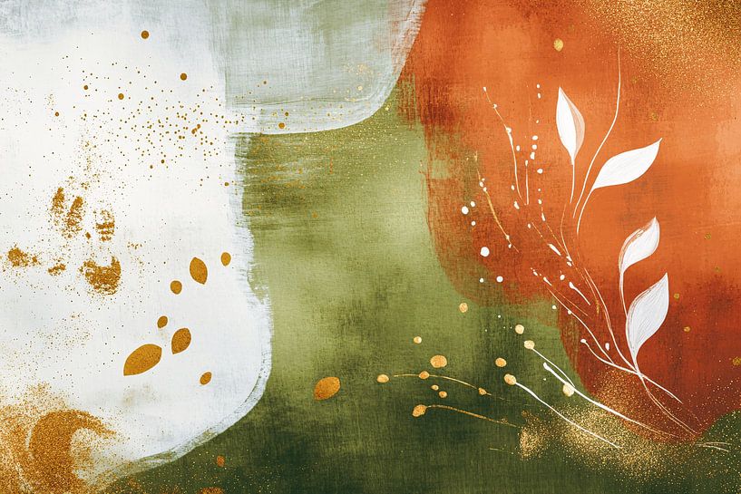 Abstract design in warm tones by Imperial Art House