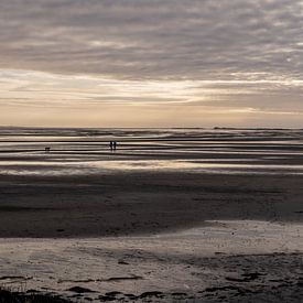 Sonnenuntergang mit sanften Farben auf der Insel Terschelling von Lydia