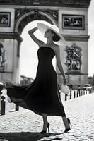 Stylish shoot at the Arc de Triomphe