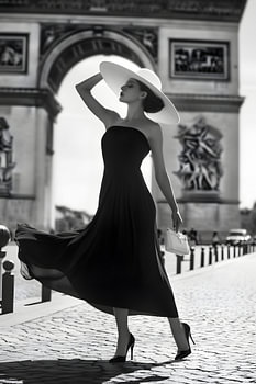 Stijlvolle shoot bij de Arc de Triomphe