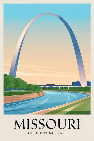 Missouri Vintage Reisposter van Poster Art Shop