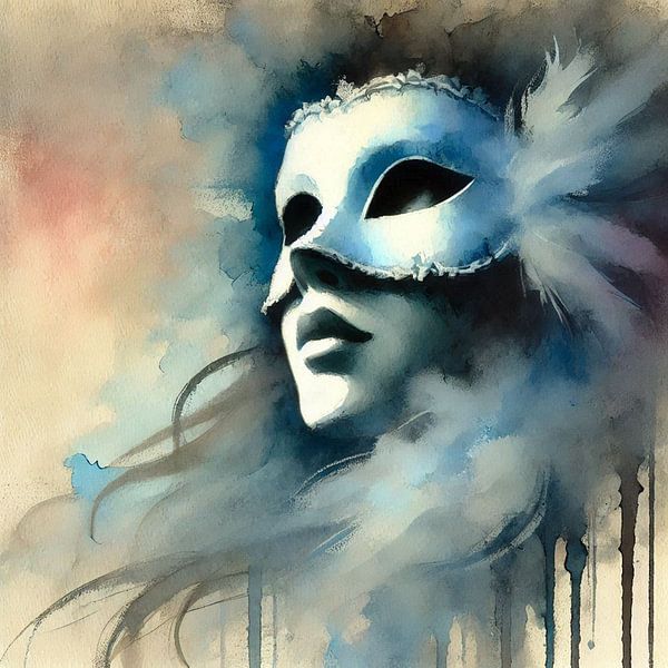 Venezianische Maske von Nicolette Vermeulen