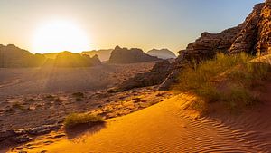 Zonsopkomst in Wadi Rum, Jordanië