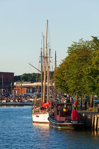 Untertrave , Evening light, Lübeck