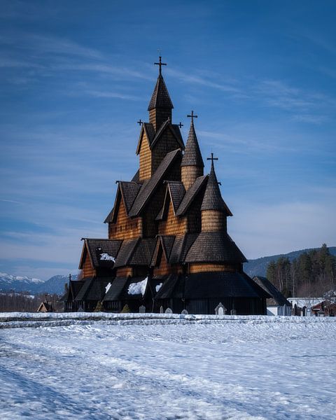 Winter in Heddal van Vincent Croce