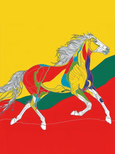 Horse Running Style Abstract