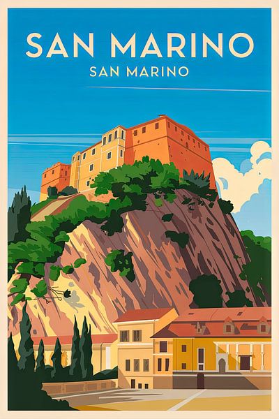 San Marino, San Marino. by Poster Art Shop