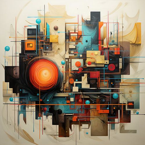 Abstract background of colours and shapes