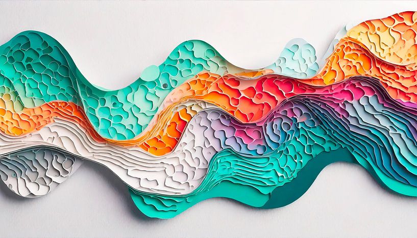 Wand Farben mit Design und Wellen von Mustafa Kurnaz
