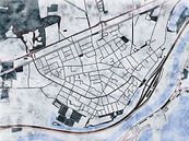 Kaart van Rheden in de stijl 'White Winter' van Maporia thumbnail