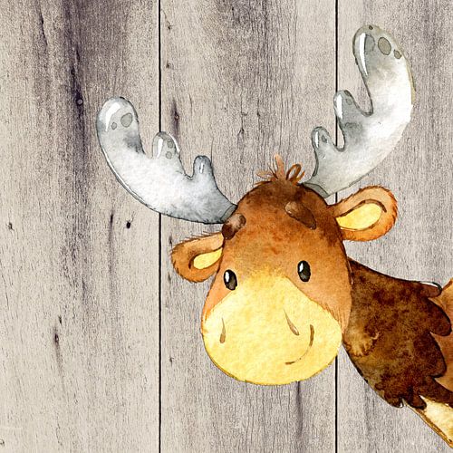 Chevreuil - illustration à l'aquarelle