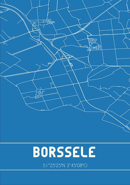 Blueprint | Map | Borssele (Zeeland) by Prints of Place