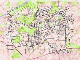 Carte de Bergkamen avec le style 'Soothing Spring' sur Maporia