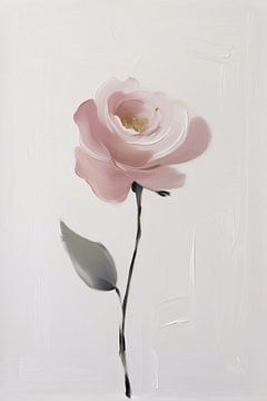 Abstracte roze bloem schilderij van Art & Soul Creations