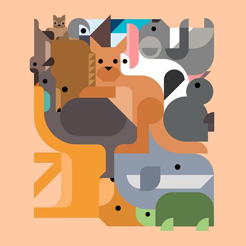Mixed-Animals - Australia by Tim de Leeuw
